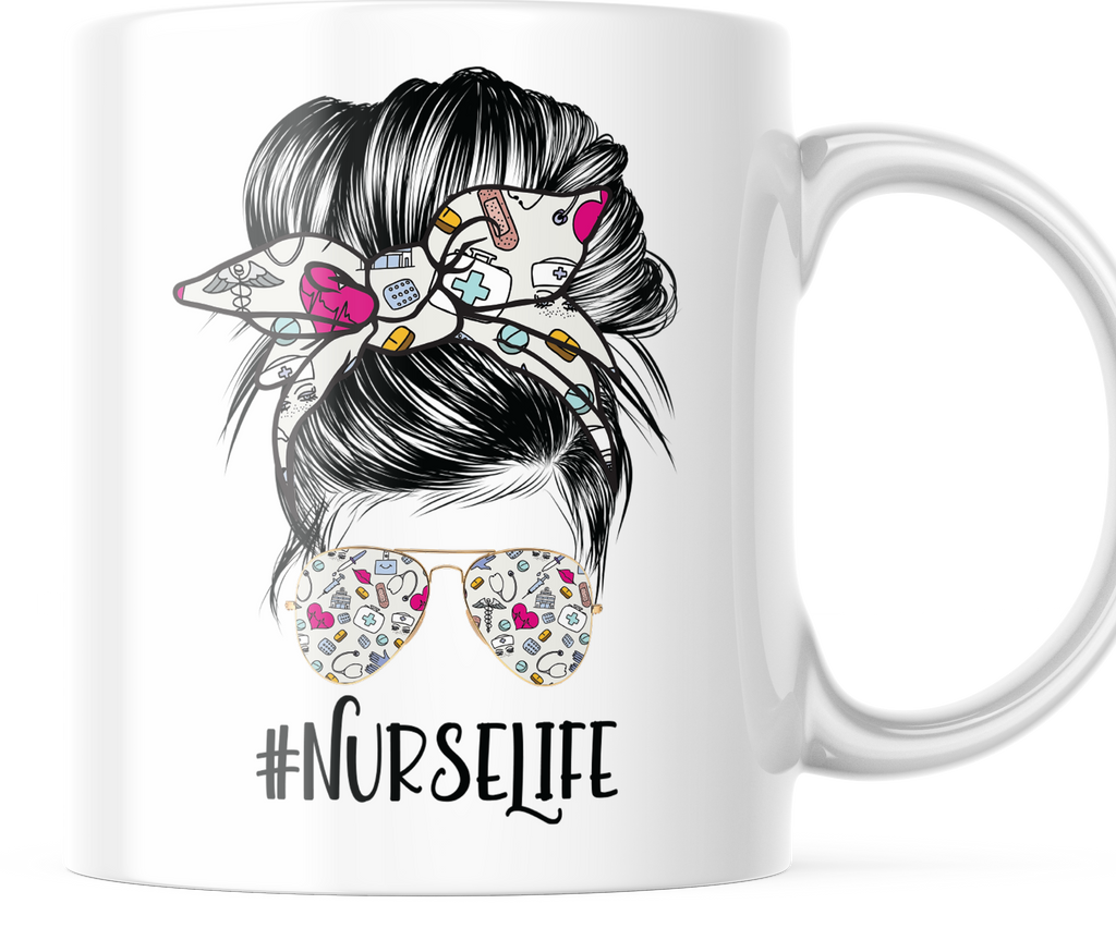 Cute Nurse Life Coffee Mug | Nurse Gift Idea | RN CRNA Coffee Cup | CM369