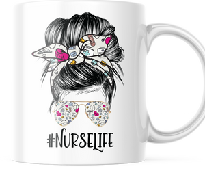 Cute Nurse Life Coffee Mug | Nurse Gift Idea | RN CRNA Coffee Cup | CM369