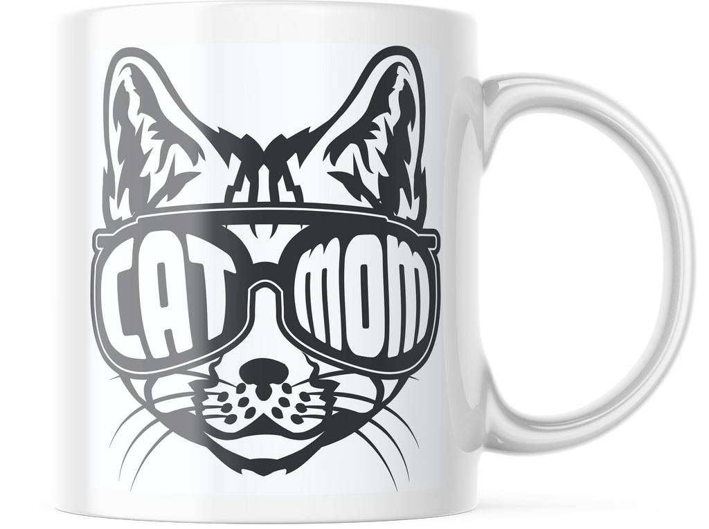 Cat Mom Coffee Mug | 11oz. Cool Cat Coffee Cup | CM233