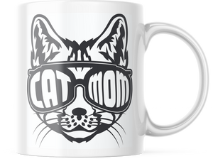 Cat Mom Coffee Mug | 11oz. Cool Cat Coffee Cup | CM233