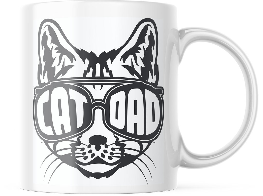 Cat Dad Coffee Mug | 11oz. Cool Cat Coffee Cup | CM232