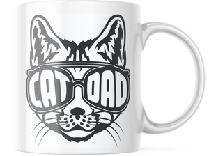 Cat Dad Coffee Mug | 11oz. Cool Cat Coffee Cup | CM232