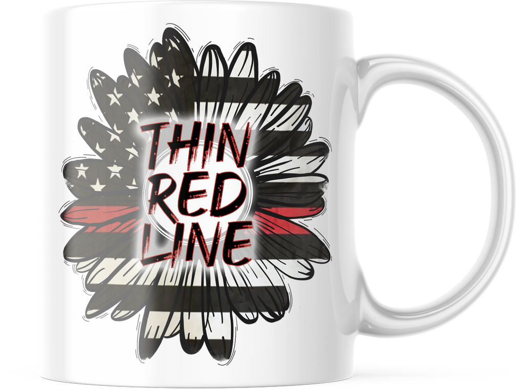 Red Line Rustic Sunflower Flag 11oz. Coffee Mug | CM218