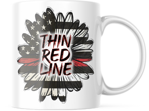 Red Line Rustic Sunflower Flag 11oz. Coffee Mug | CM218