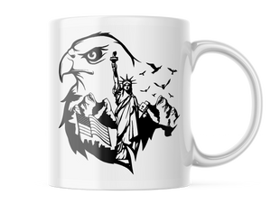 American Eagle Landscape Coffee Mug | 11oz. Freedom Coffee Cup | CM195