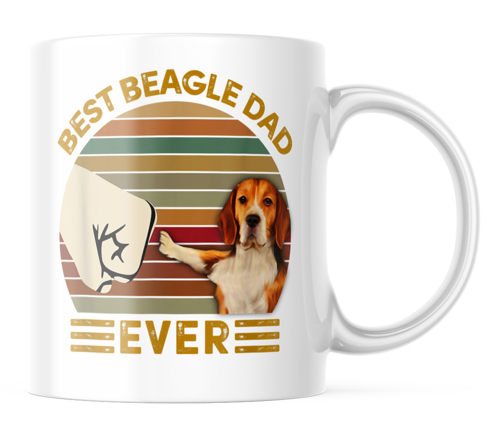 Best Beagle Dad Ever | Cute Dog Dad Coffee Mug | CM119
