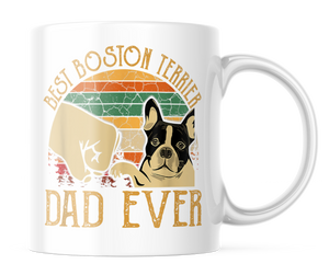 Best Boston Terrier Dad Ever | Cute Dog Dad Coffee Mug | CM126