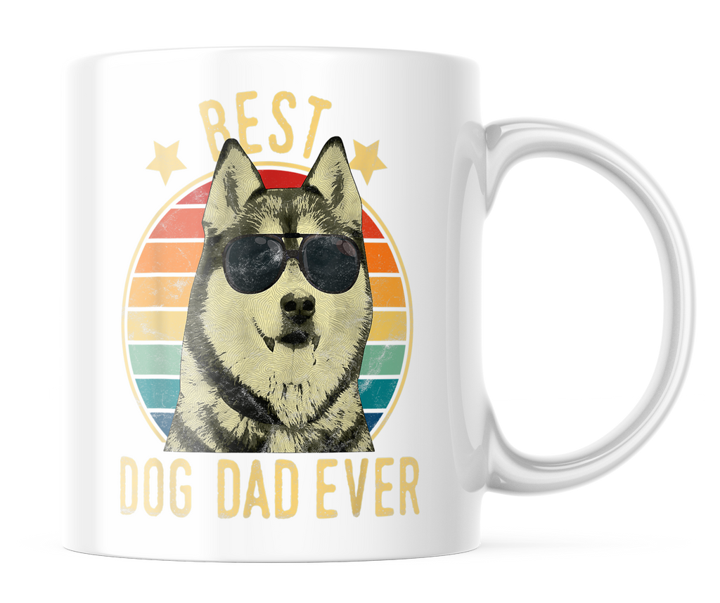 Best Husky Dad Ever | Cute Dog Dad Coffee Mug | CM134