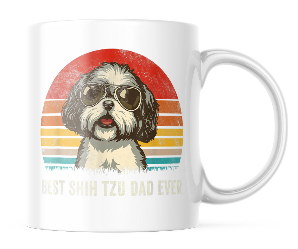 Best Shih Tzu Dad Ever | Cute Dog Dad Coffee Mug | CM135