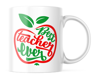 Best Teacher Ever Apple | 11oz Teacher Appreciation Coffee Cup | CM168