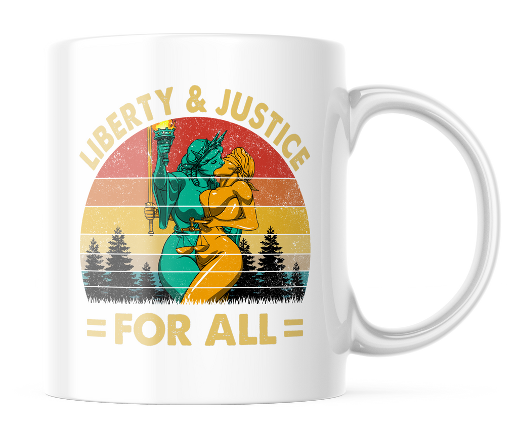 Liberty & Justice For All | LGBTQ 11oz. Coffee Cup | CM108