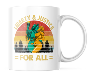 Liberty & Justice For All | LGBTQ 11oz. Coffee Cup | CM108