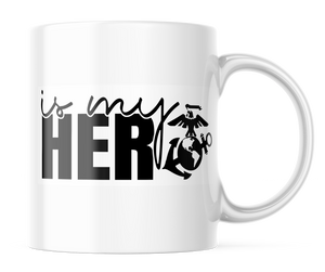 Marine Hero Coffee Mug | 11oz. Love My Marine Coffee Cup | CM202