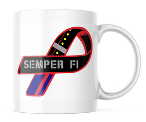 Marine Simper FI Ribbon 11oz. Coffee Mug | CM194