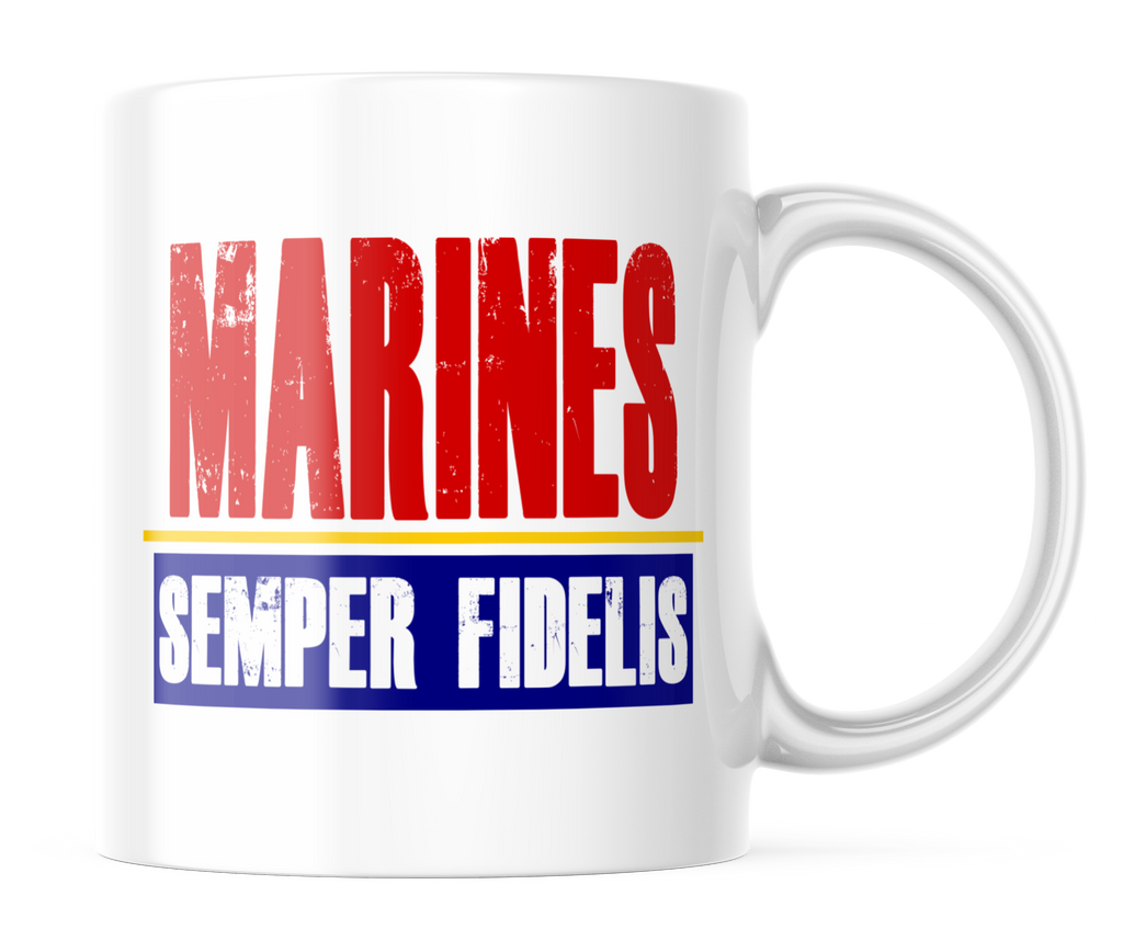 Marines Semper Fidelis Coffee Mug | 11oz. Marines Gift Coffee Cup | CM197