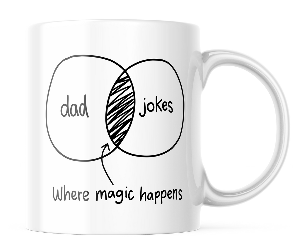 Dad Jokes Funny Coffee Mug | 11 oz Coffee Cup | CM312