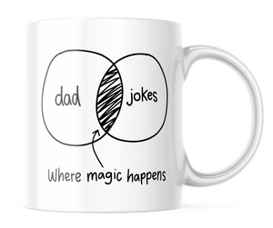 Dad Jokes Funny Coffee Mug | 11 oz Coffee Cup | CM312
