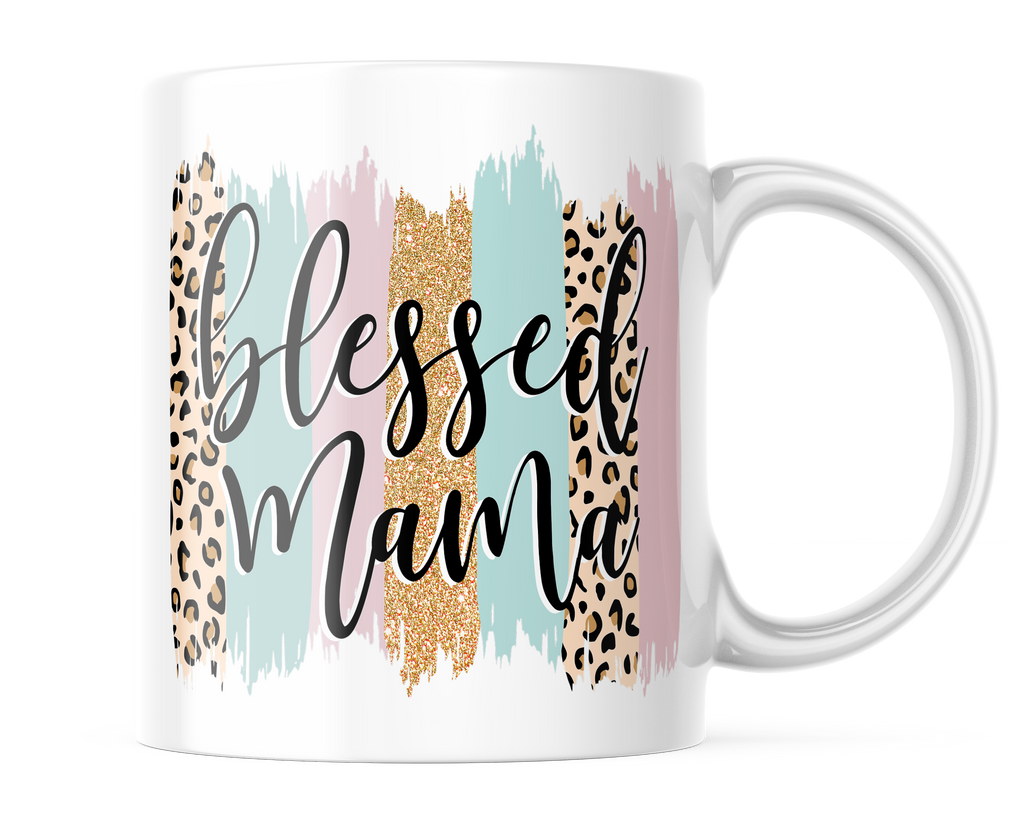 Blessed Mama | Cute Coffee Cup for Moms | 11oz Mug | CM420