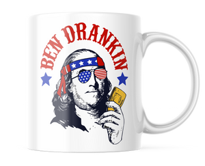 Ben Drankin | Funny Patriotic Coffee Cup | Fourth of July Mug | CM423