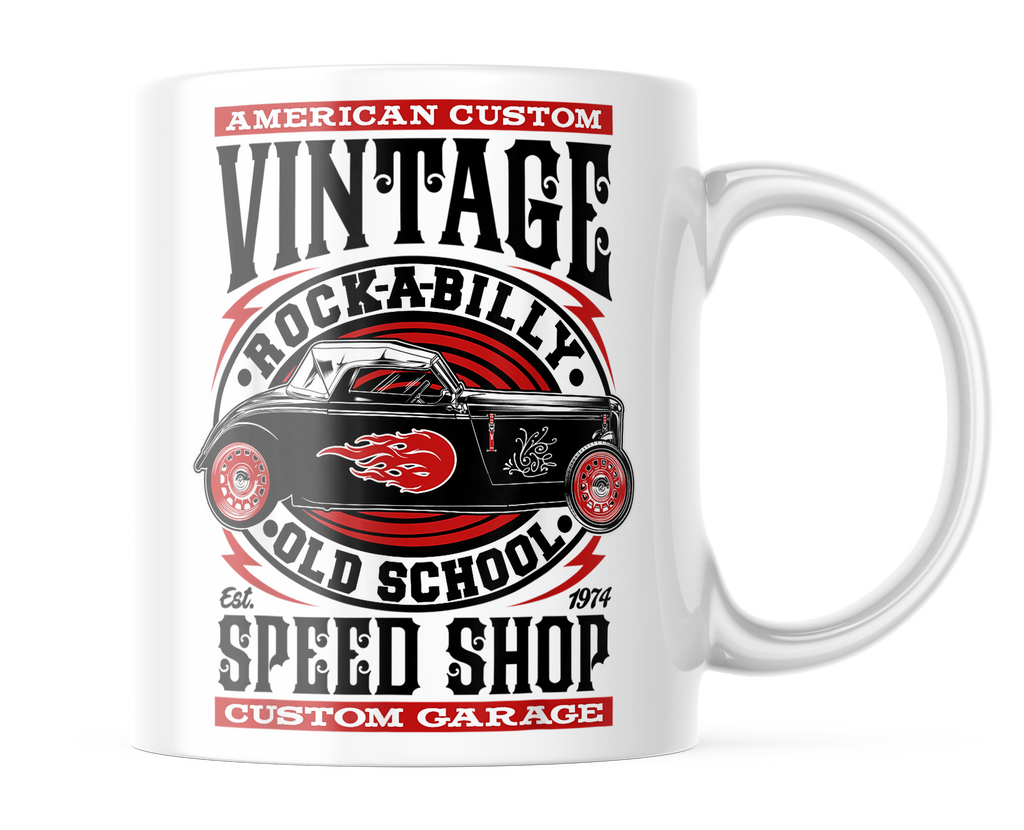 American Custom Vintage Hot Rod Coffee Cup | CM448