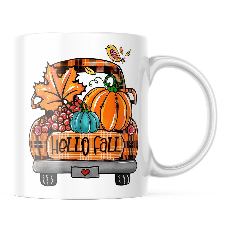 Hello Fall Truck Coffee Mug | 11oz. Coffee Cup CM917