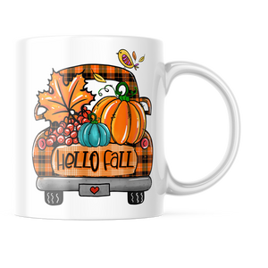 Hello Fall Truck Coffee Mug | 11oz. Coffee Cup CM917