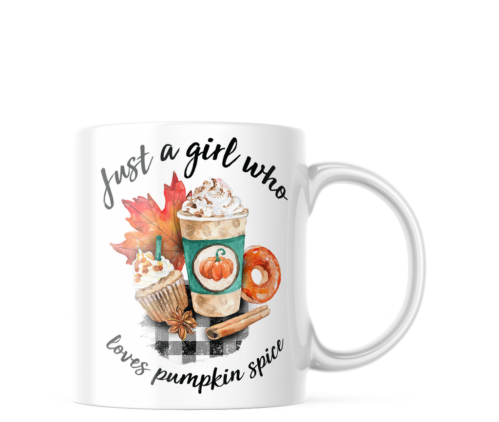 Just A Girl Who Loves Pumpkin Spice Funny Coffee Mug | 11oz. Coffee Cup CM922