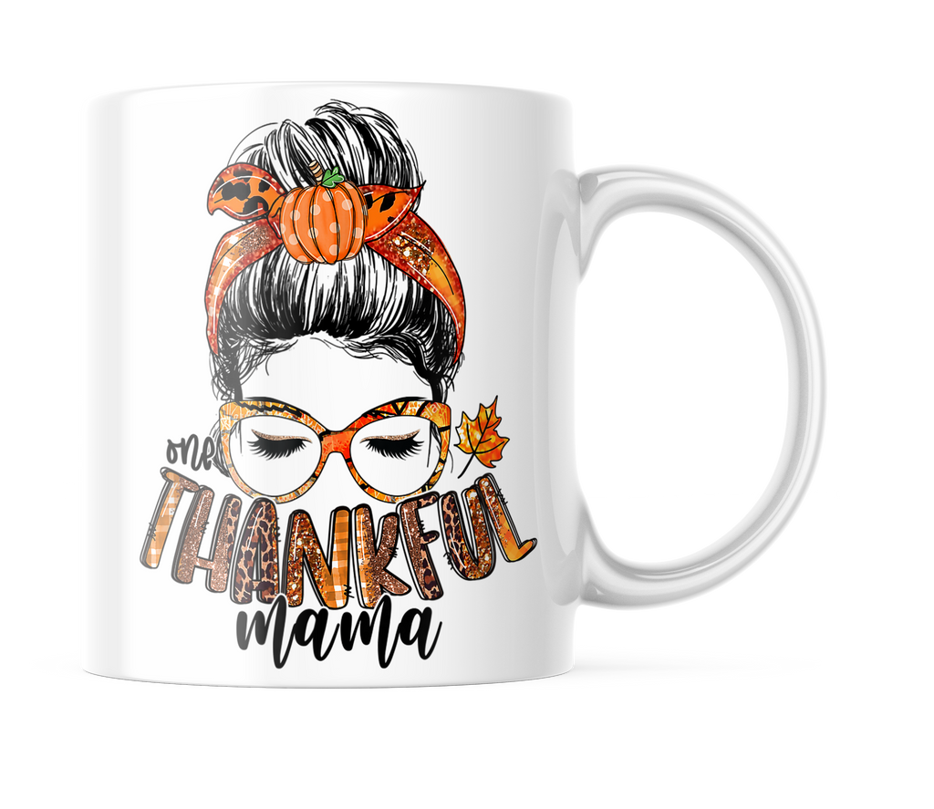 One Thankful Mama Funny Coffee Mug | 11oz. Coffee Cup CM925