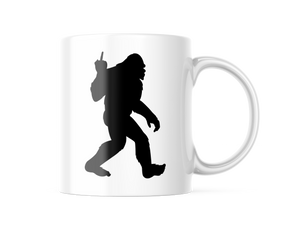 Sasquatch Bigfoot Finger Bird Funny Coffee Mug | 11oz. Coffee Cup CM944