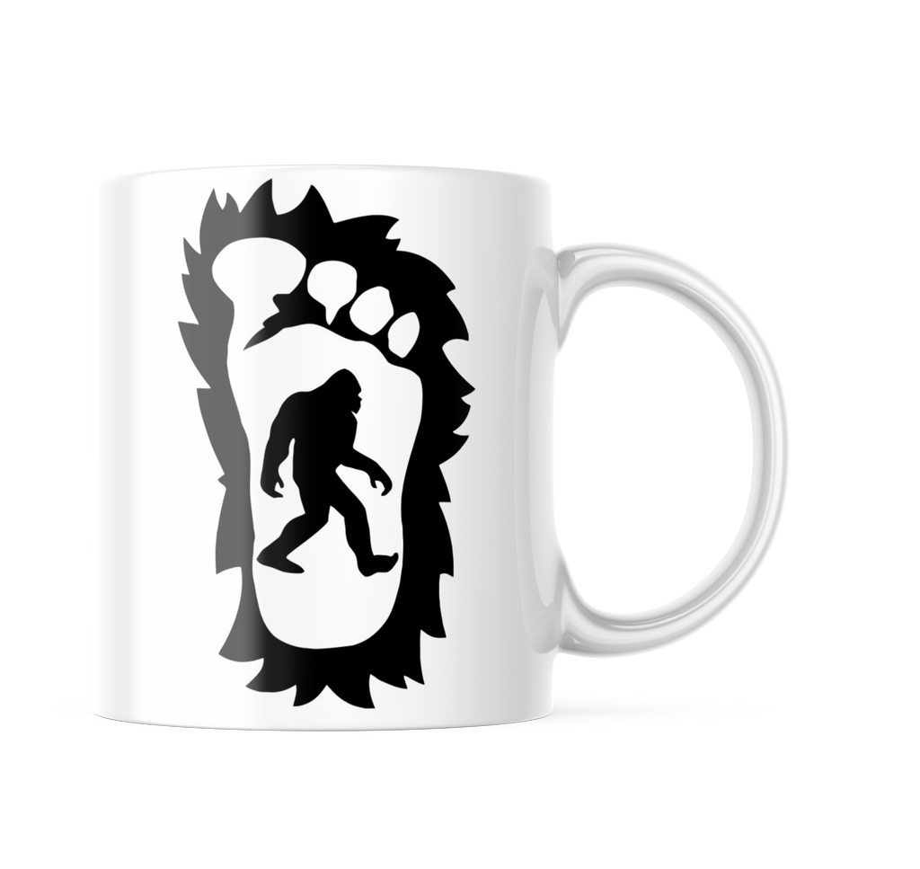 Sasquatch Bigfoot Footprint Funny Coffee Mug | 11oz. Coffee Cup CM957