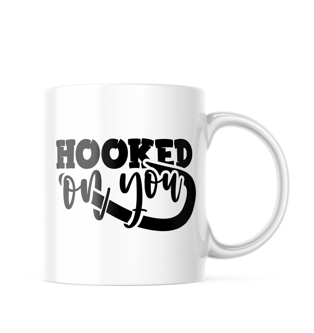 Hooked On You Funny Coffee Mug | 11oz. Coffee Cup CM959