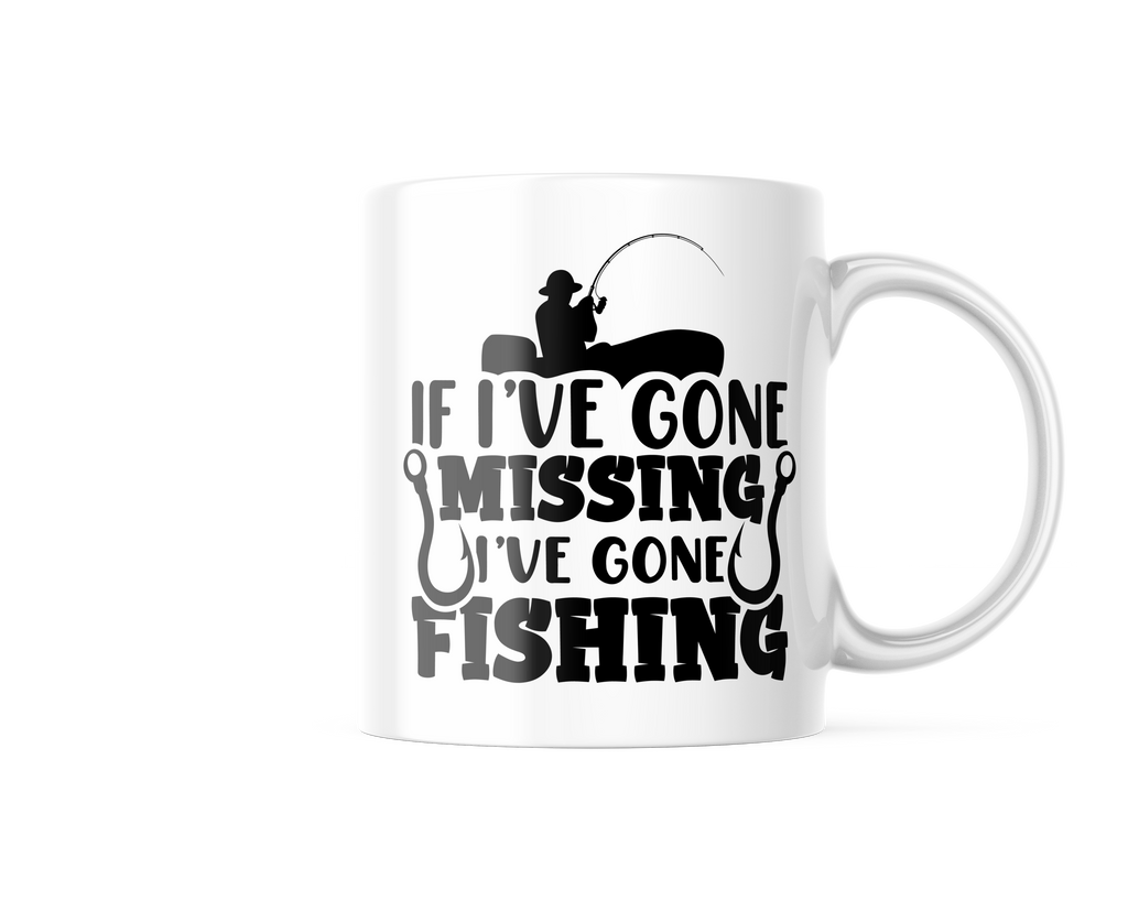 If I've Gone Missing I've Gone Fishing Funny Coffee Mug | 11oz. Coffee Cup CM961